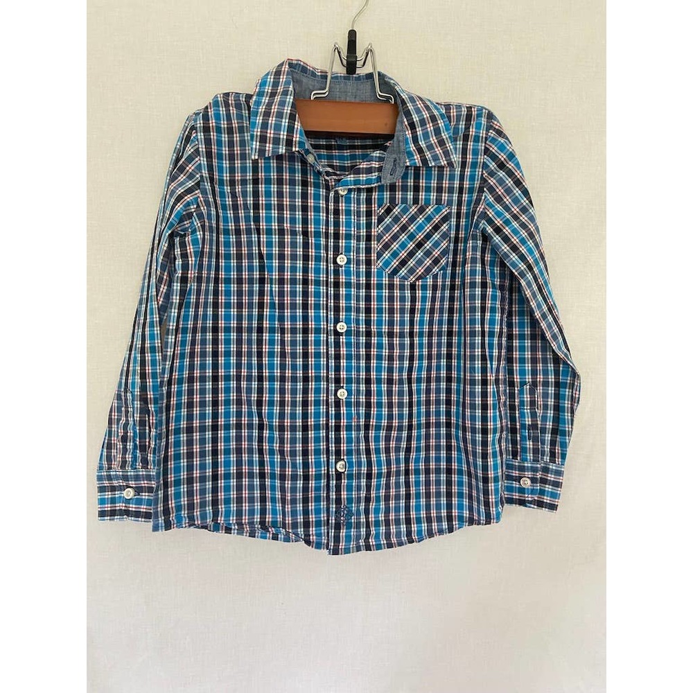 Boys Andy & Evan Checkered Blue and Red button down size 7Y